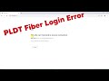 This site can&#39;t provide a secure connection PLDT login error