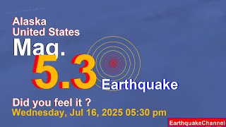 101 km SSE of Sand Point, Alaska Earthquake today now