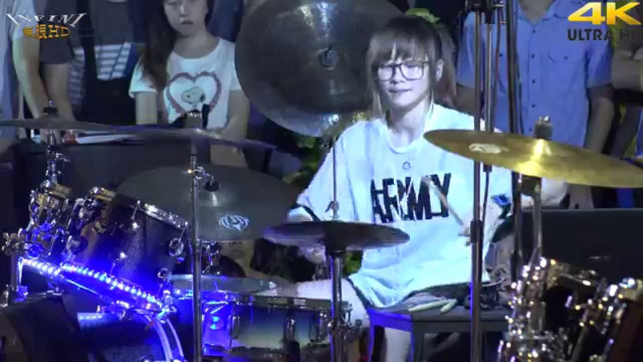 4K畫質 羅小白 爵士鼓 Fantastic Baby(4K 2160p)@凱旋夜市爵士鼓表演[無限HD] 🏆