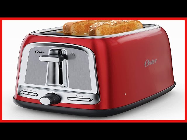 Oster 2-Slice Toaster with Extra-Wide Slots Red