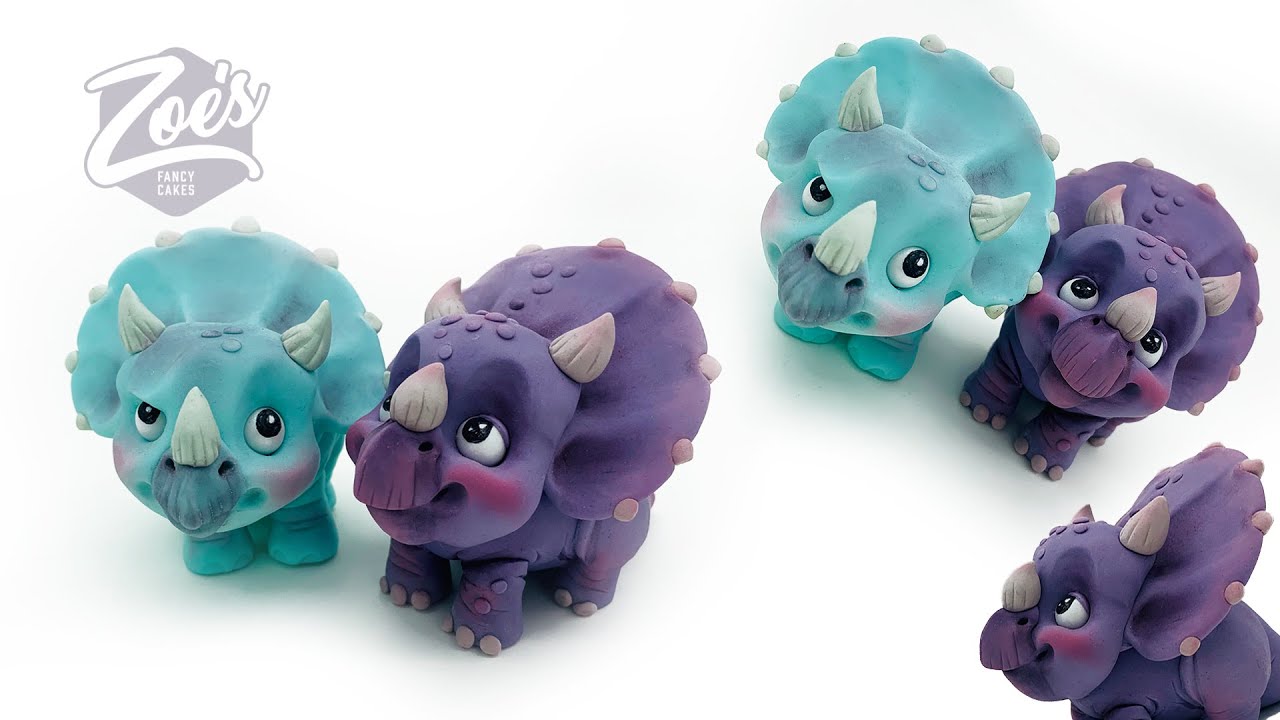 Triceratops cake topper tutorial Facebook live highlights