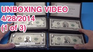 Four 2003 Silver Plated $2 Bills!