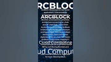 ArcBlock Overview #cryptoeducation #crypto #decentralizedidentity #arcblock #cryptoshorts