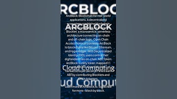 ArcBlock Overview #cryptoeducation #crypto #decentralizedidentity #arcblock #cryptoshorts