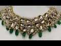 Designer Jewellery Making at Home for below 900Rs/Kundan jewellery making idea DIY/ Kudannecklace