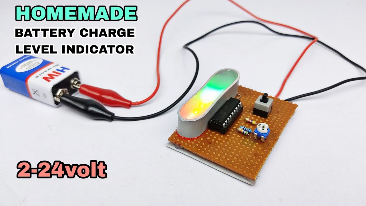 How to Make Battery Level indicator at Home | Battery Level indicator ...