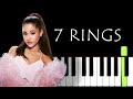7 Rings EASY BEGINNER Piano Tutorial | Ariana Grande