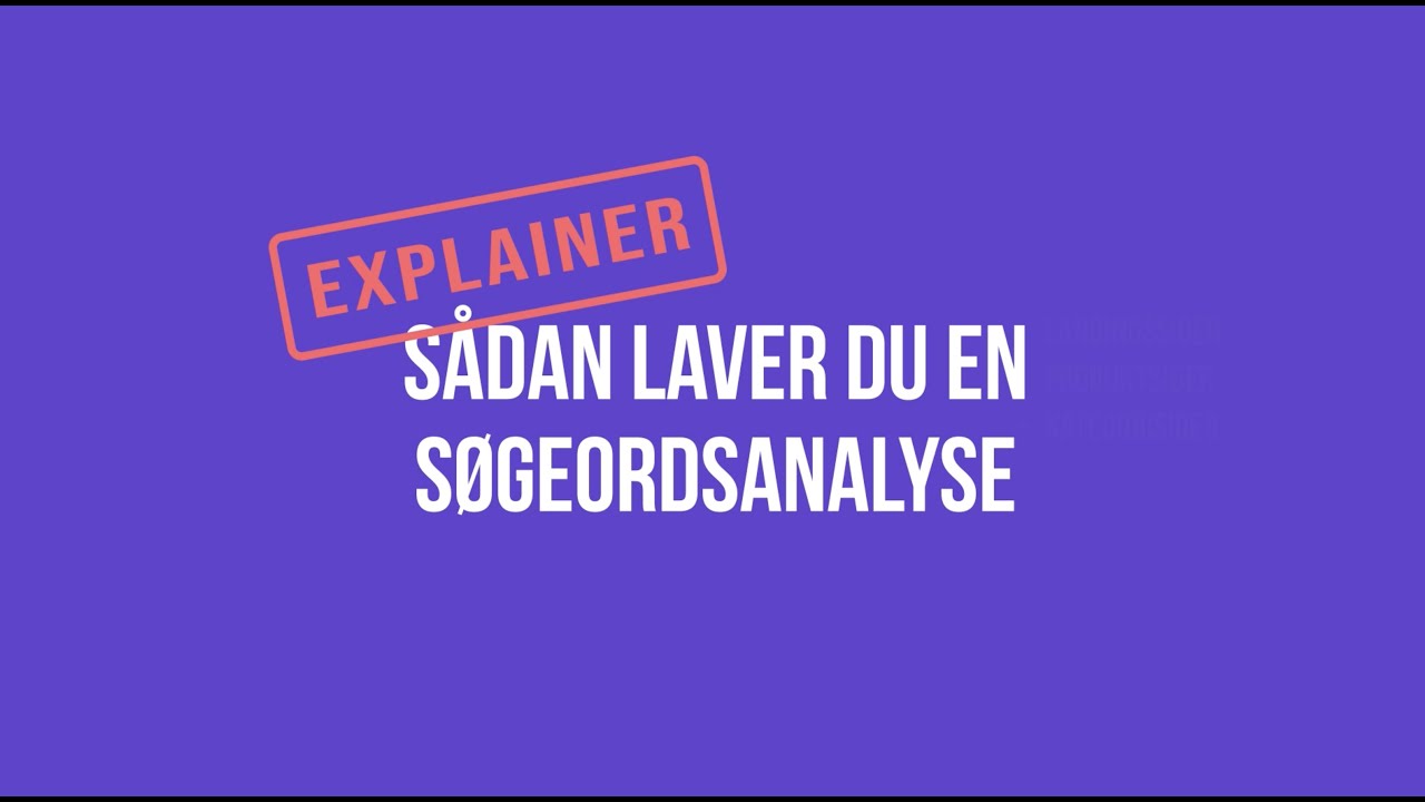 Sådan laver du en søgeordsanalyse (SEO)