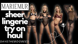 Exclusive Mariemur Luxury Lingerie Sexy Sheer Try On Haul