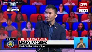 Stand on LGBTQ+ spoils Pacquiao’s performance at CNN PH debate