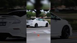 Honda Civics Leaving Cars Coffee