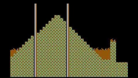 Atari 8bit Scrolling Demo with Montezuma´s Graphics
