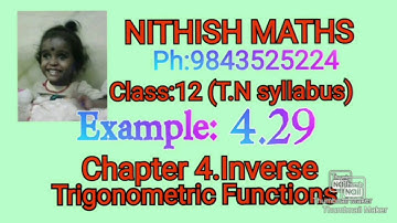 Class:12, Example 4.29, (Exercise 4.5) - solve using Right angled triangle