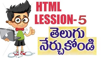 HTML IN TELUGU Lists and Marquee tags  part 5