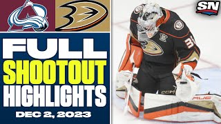 Colorado Avalanche at Anaheim Ducks | FULL Shootout Highlights - December 2, 2023