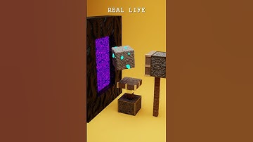 Minecraft Vs Real Life in the Nether 🔥🔥🔥 #blender3d #3dart #3danimation #minecraft