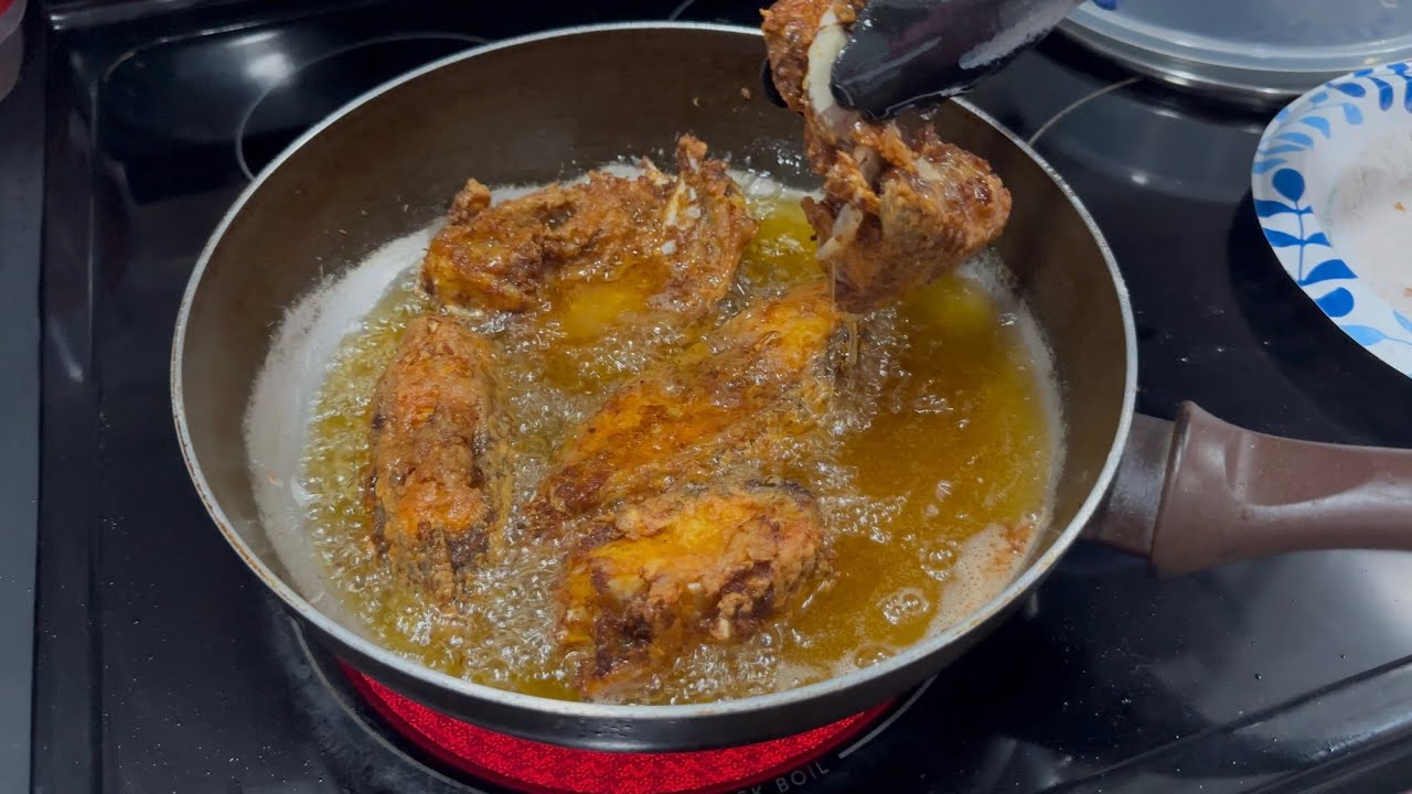 salt and rice and fry fish
