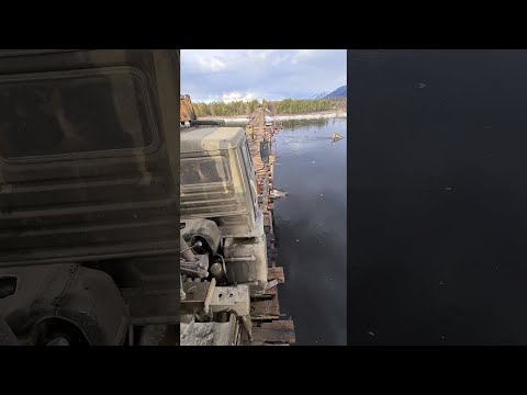 Truck Barely Fits on Narrow Bridge || ViralHog