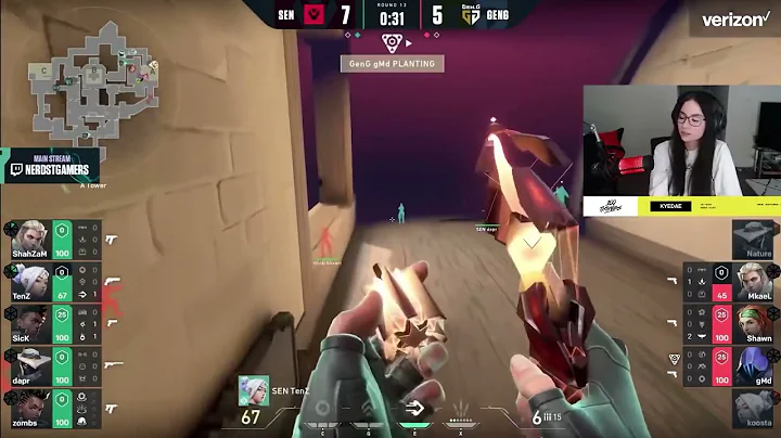 Kyedae reacts to TenZ 4K sheriff