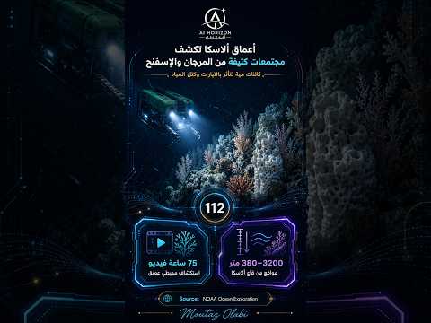 مجتمعات مرجان وإسفنج كثيفة في أعماق ألاسكا