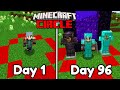 I Survive 100 Days in Minecraft Circle