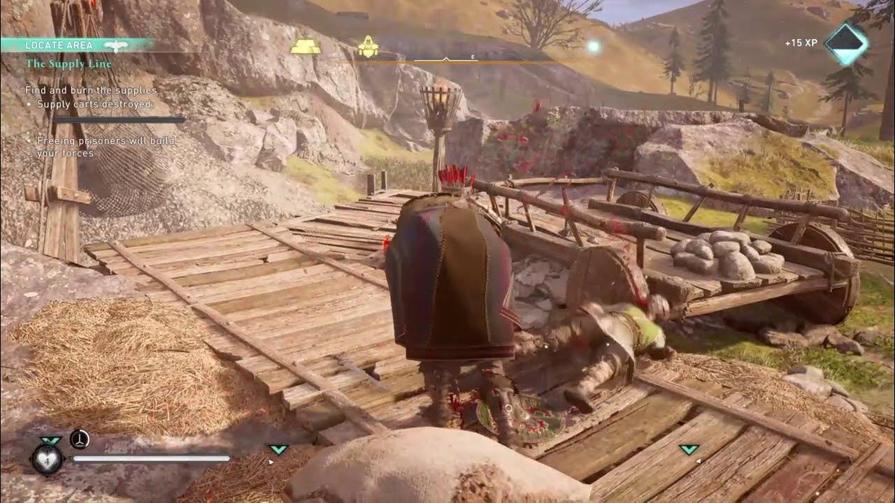 Assassin's Creed Valhalla Supply Line , Find and burn supplies
