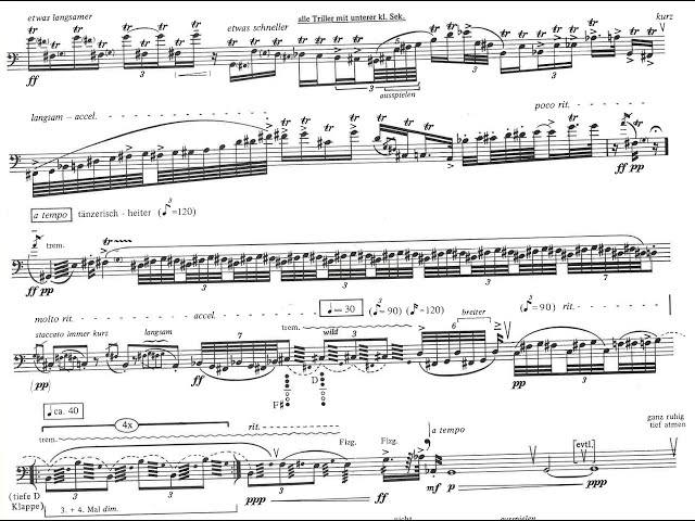 Karlheinz Stockhausen - In Freundschaft for Bassoon, Nr. 46 3⁄4 (1977) [Score-Video] class=