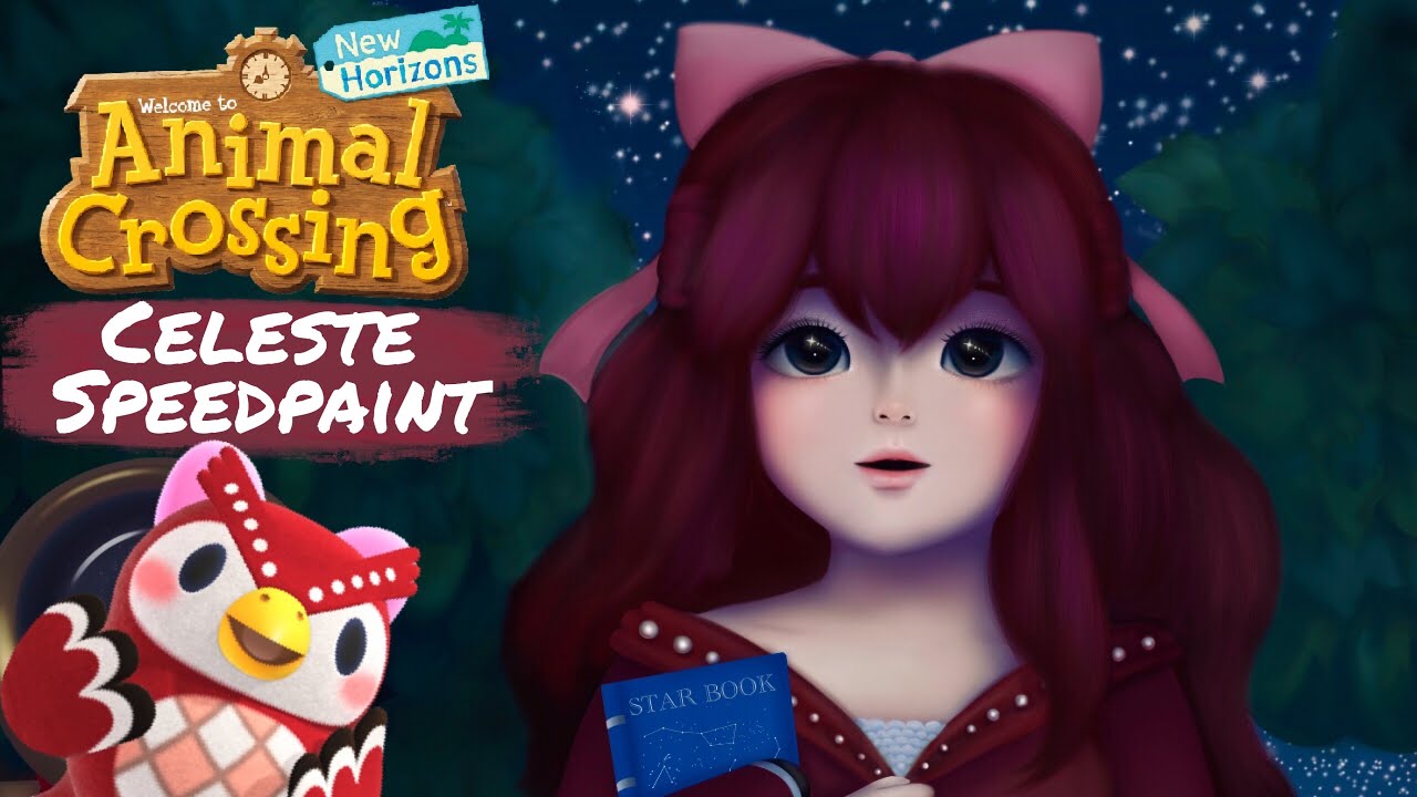 PAINTING CELESTE AS A HUMAN *ANIMAL CROSSING* | SPEEDPAINT
