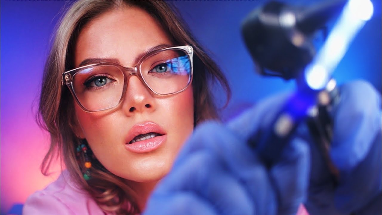 ASMR 100% Close-Up Ear to Ear Cleaning: Otoscope Exam & Inaudible Whispers