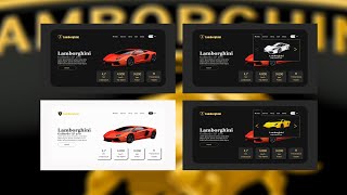 Lamborghini website design with Adobe XD screenshot 3