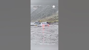 Motorists Trapped in a California Mudslide Rescued