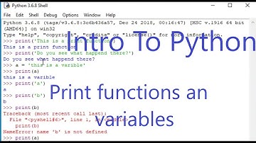 Intro To Python #2 - Print functions and variables