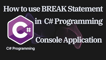 Programming Tutorial - How to use BREAK in C#.   #coding  #technology  #programming