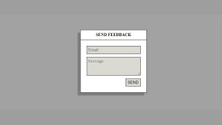 Feedback Form In Pure | HTML | CSS |