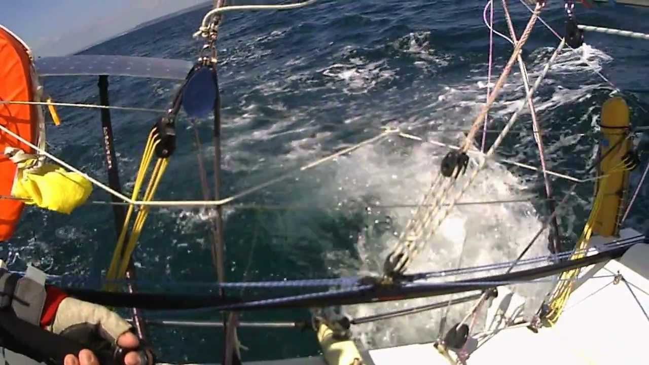 Upwind Sailing genoa Main Sail UK Fasnet 6 50 Race 2012 www 