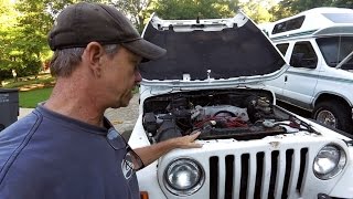 Jeep Wrangler TJ V8 conversion Ford 302 EFI - YouTube