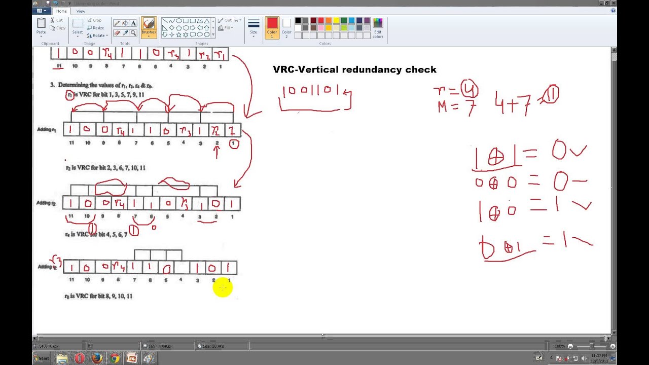 How to calculate Hamming Code step by step - YouTube