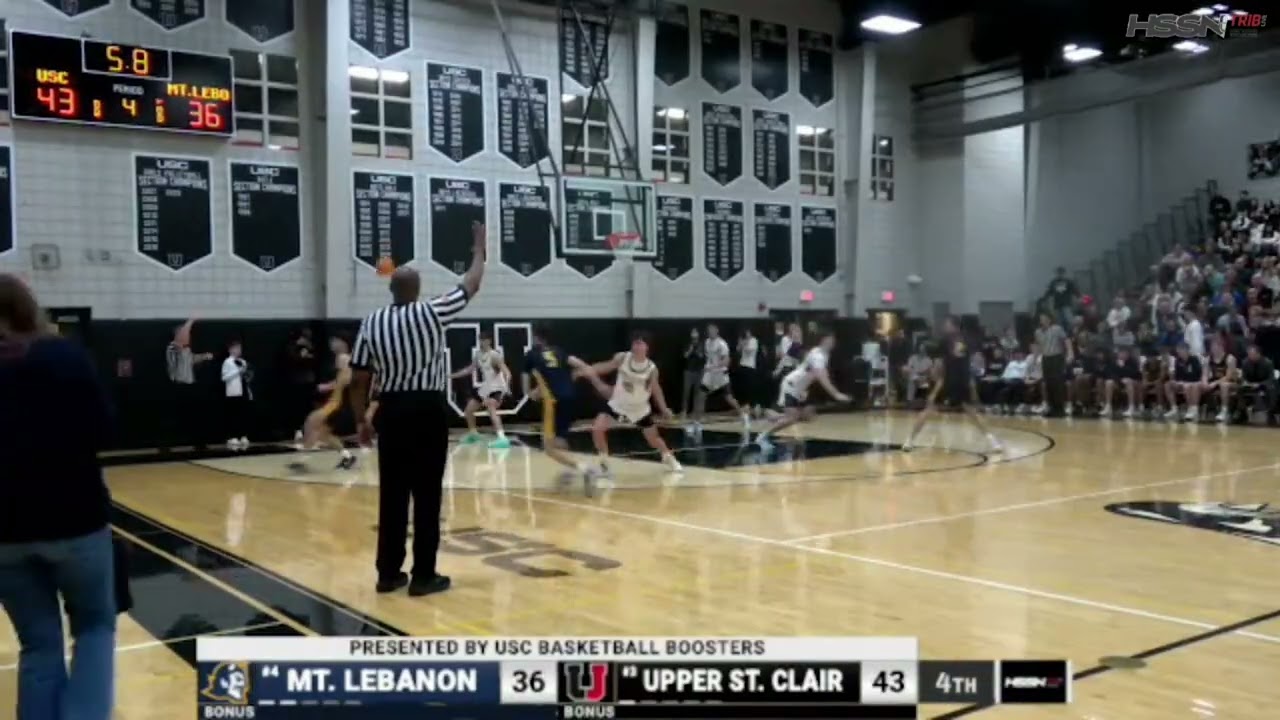 HSSN Highlights: WPIAL Boys Basketball - Mt. Lebanon at Upper St. Clair - January 13, 2026