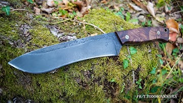 Knifemaking How to make Camp Knife PART 2 Leather sheath included