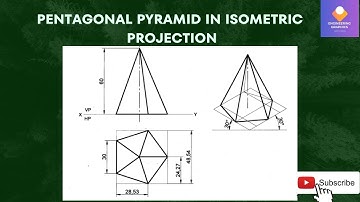 Pentagonal pyramid in Isometric projection in Sketch