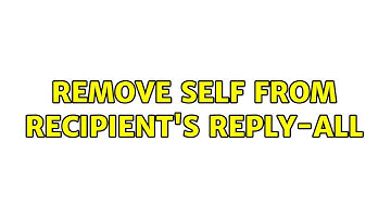 Remove self from recipient