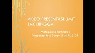 Contoh soal penerapan limit tak hingga
