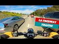 Riding Through LA Freeways and Traffic | TRIUMPH TRIDENT 660