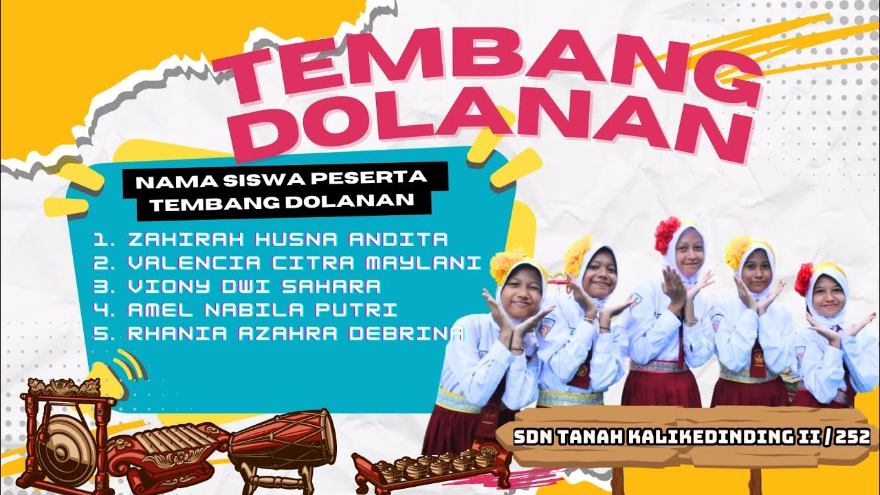 LOMBA KREATIF TINGKAT KOTA SURABAYA TEMBANG DOLANAN 2024 SDN TANAH KALIKEDINDING II /252