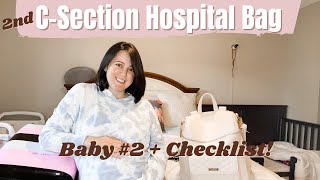 WHATS IN MY HOSPITAL BAG for DELIVERY  2022 | 2nd Time C-Section + Tips | 37 Weeks Pregnant!