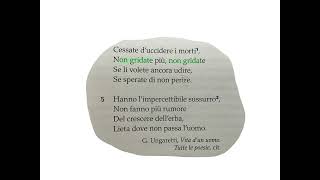 Ungaretti - Non Gridate Più