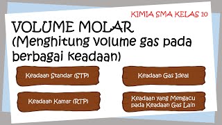 MOLAR VOLUME (VOLUME IN STP, RTP, IDEAL GAS CONDITIONS, VOLUME AND MOL Ratio)
