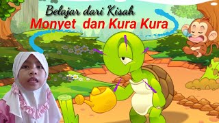 Monkey and Turtle Fable,,The Lazy Monkey and the Diligent Turtle