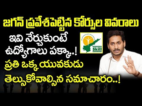 జగన్-ప్రవేశపెట్టిన-కోర్సుల-వివరాలు..!-ca-nagarjuna-reddy-about-skill-development-program