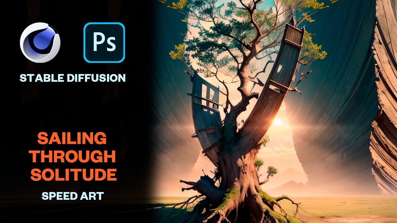 Sailing through Solitude | Quick Stable Diffusion tutorial (Speed Art)